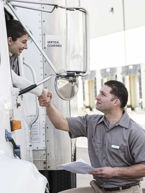 Conducteur Transports A. Blanc en livraison